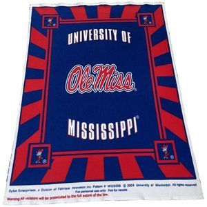 Ole Miss University Of Mississippi Blanket Red White And Blue Sykel Enterprises